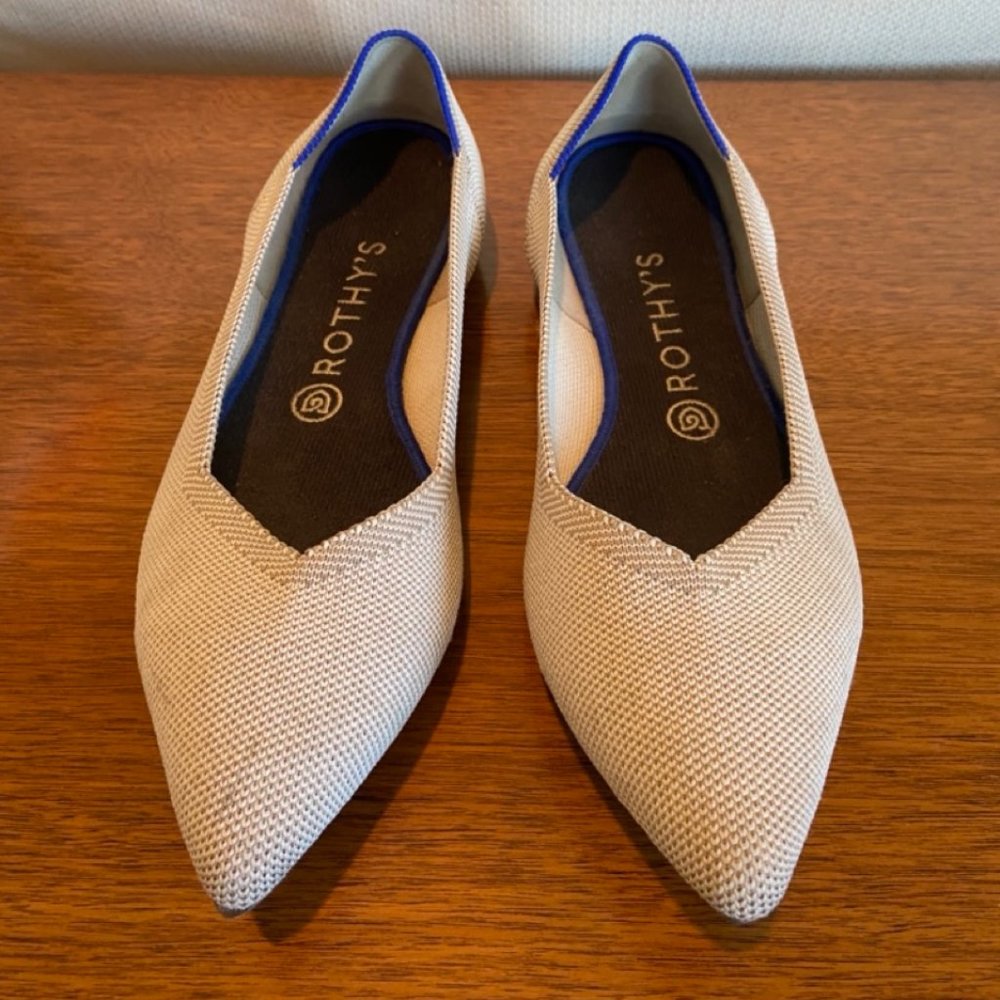 COPY - Rothy's Stone Grey Point Flats